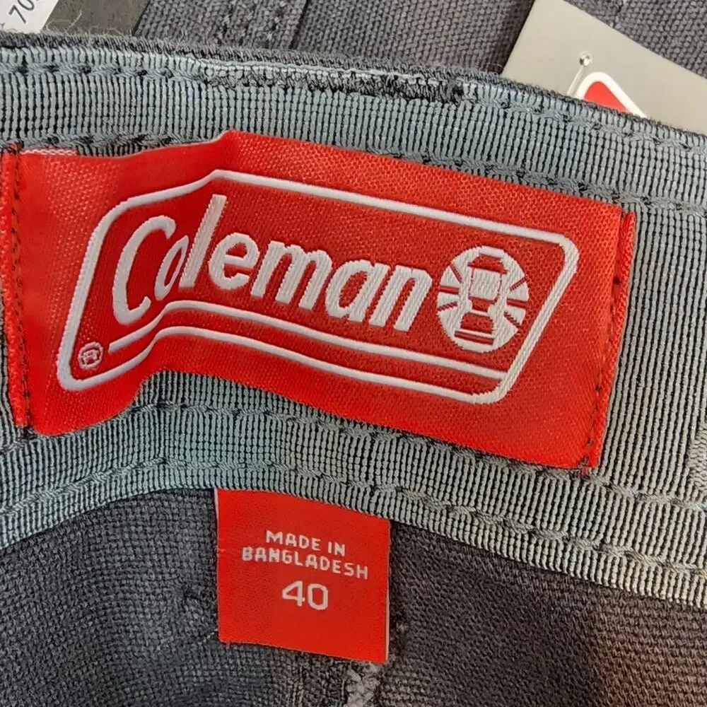 Coleman New Canvas Shorts‎ Flat Front Stretch Comfortable Outdoor  Men's Size 40